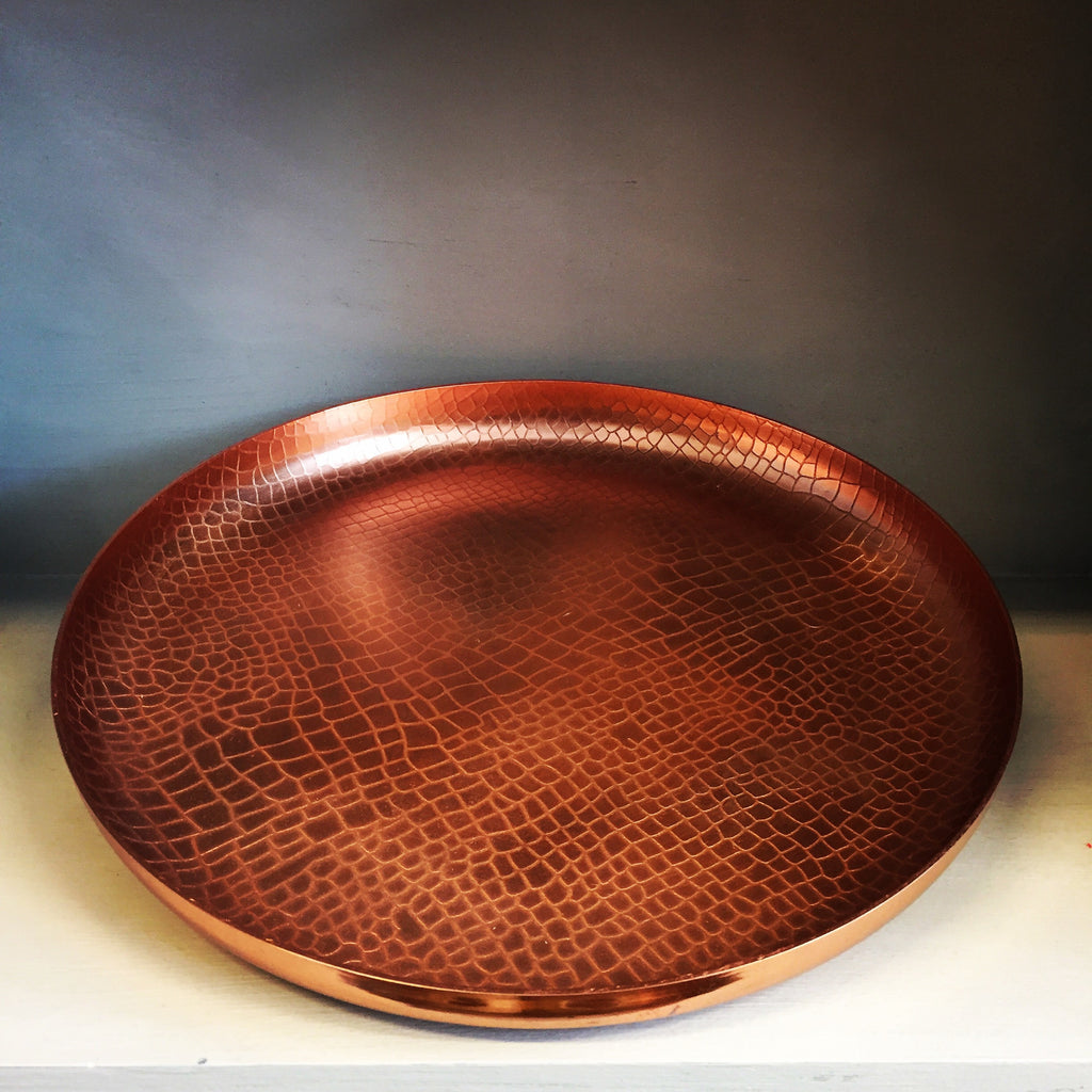 Copper Croc effect Tray/Plate