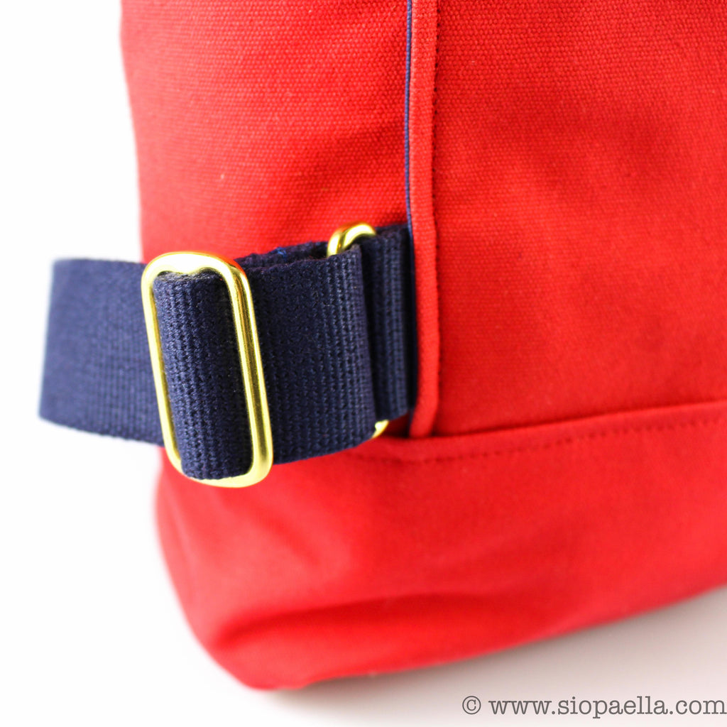 Atlantic Equipment Red Canvas Roll Top Backpack