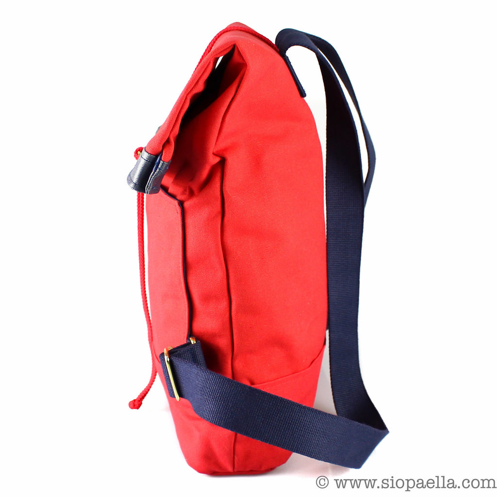 Atlantic Equipment Red Canvas Roll Top Backpack