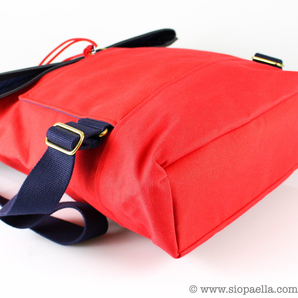 Atlantic Equipment Red Canvas Roll Top Backpack