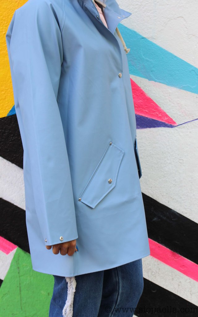 Elka Saeby Faded Denim Rain Jacket