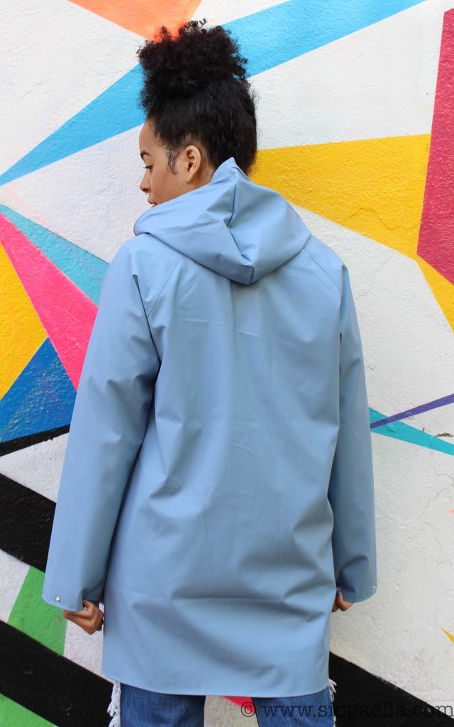 Elka Saeby Faded Denim Rain Jacket