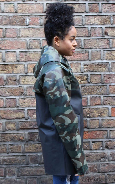 Mens camo rain sales jacket