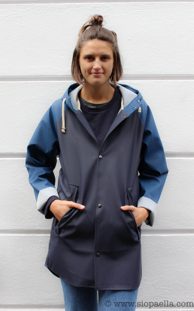 Elka Sønderby Navy & Shelter Blue Rain Jacket