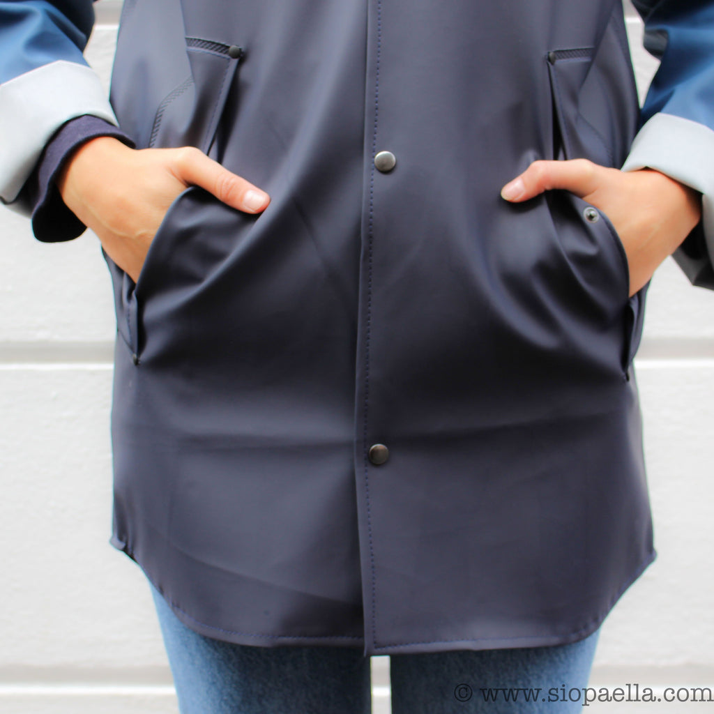 Elka Sønderby Navy & Shelter Blue Rain Jacket