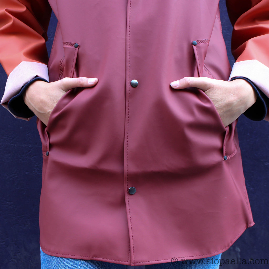 Elka Sønderby Orange & Bordeaux Red Rain Jacket