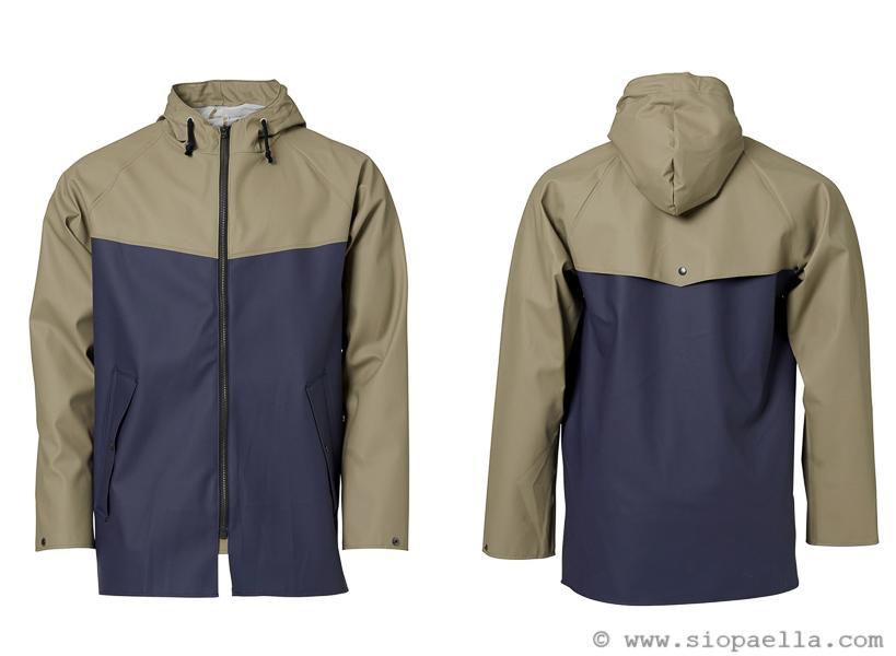 Elka Tisvilde Navy & Dusty Green Rain Jacket