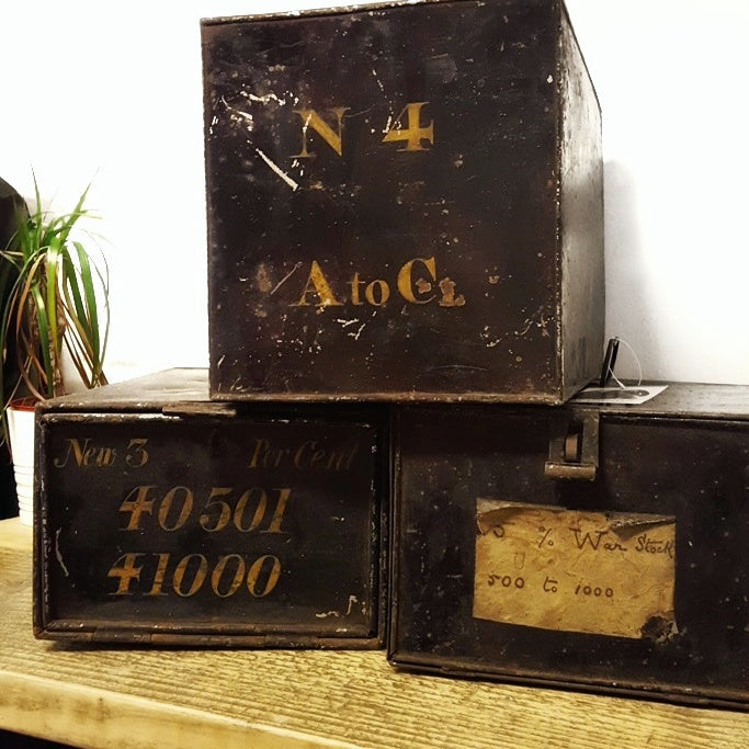 Vintage steel crates