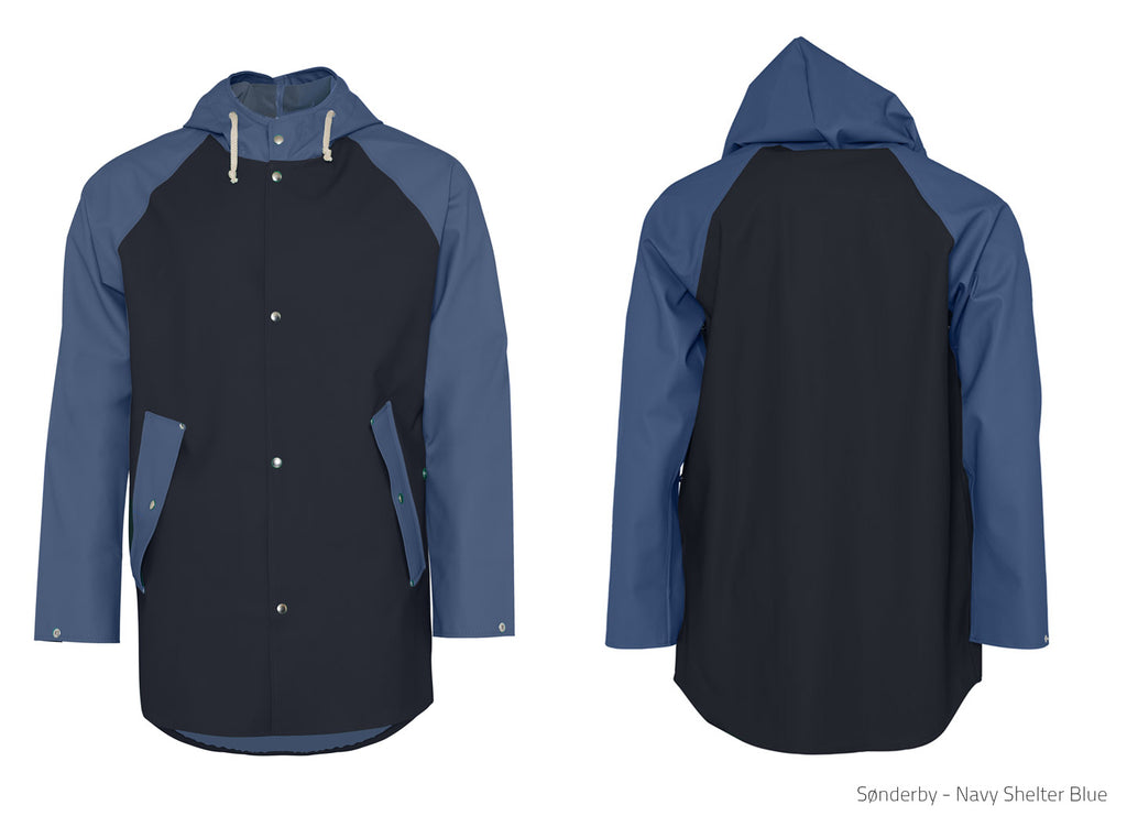 Elka Sønderby Navy & Shelter Blue Rain Jacket